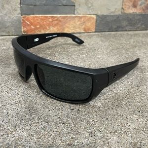 Spy bountyhd sunglasses.Black frame with brand newstealth black polarized lenses